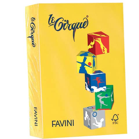 Carta colorata FAVINI LE CIRQUE per tutte le tecnologie di stampa 80 g/m² A4 giallo zolfo 200  500 fogli - A71L504